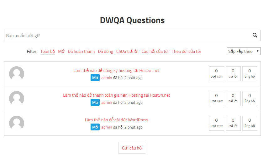 DWQA Questions - trang web Hỏi&Đáp bằng WordPress