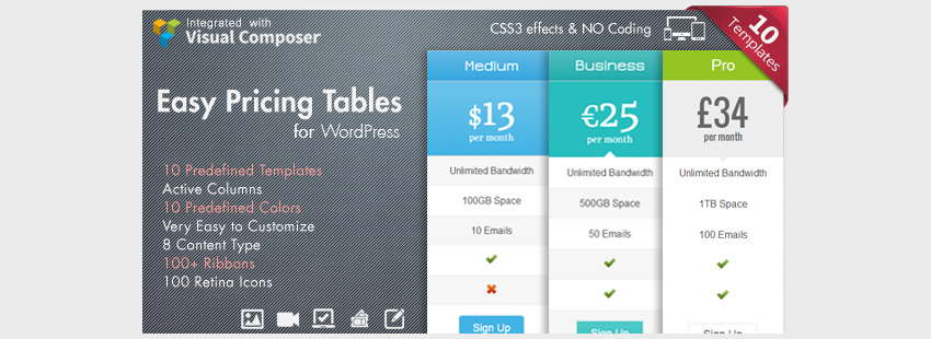 easy pricing tables wordpress plugin