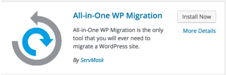 All-in-One WP Migration - backup website WordPress