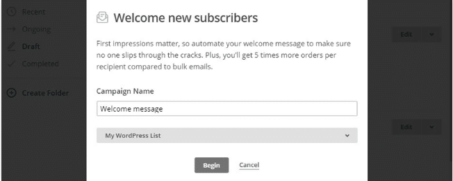 Trên màn hình tiếp theo, bạn sẽ thấy cơ bản email chào mừng của bạn trông như thế nào. Mặc định, nó sẽ tự động gửi tới người mới đăng ký sau 1 ngày đăng ký. Bạn có thể thay đổi bằng cách click vào nút Edit Trigger: