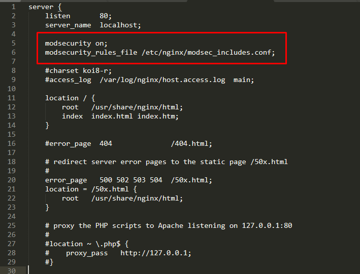 Screenshot_132 - Cài đặt ModSecurity với Nginx