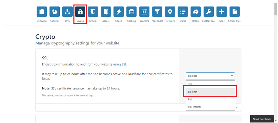 request cloudflare flexible ssl certificate wordpress