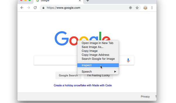Dò CSS bằng tiện ích Inspect của Google Chrome