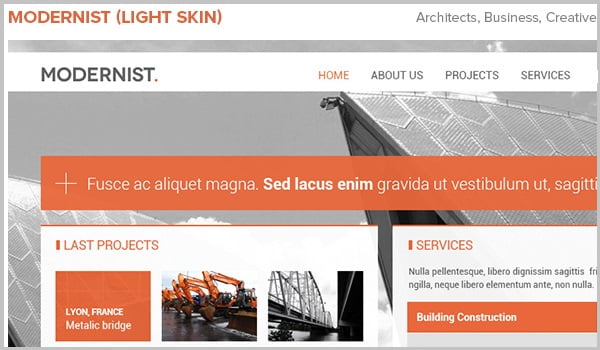 theme website wordpress kiến trúc