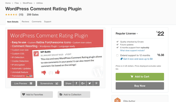 WordPress Comment Rating Plugin thuộc Top Plugin WordPress quản lý Comments tốt nhất hiện