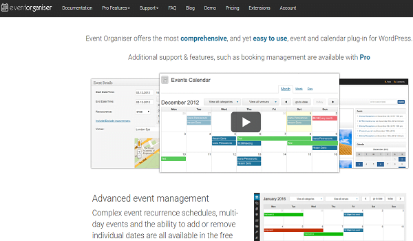 Event Organiser có khả năng tương thích rất tốt với trang Web WordPress của bạn