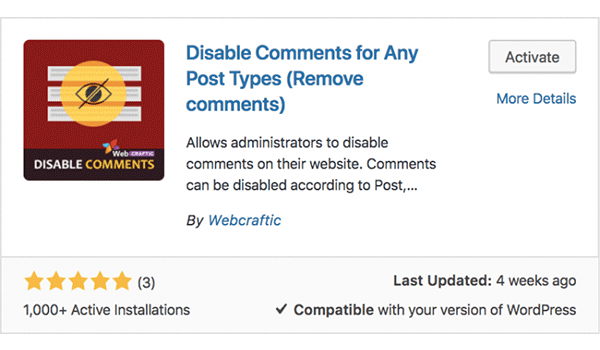 Plugin tùy chọn tắt Comment một loại bài viết bất kì trong WordPress