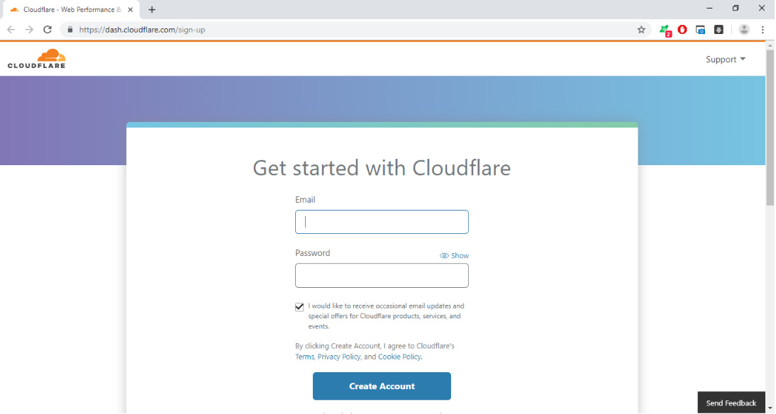 đăng ký cloudflare