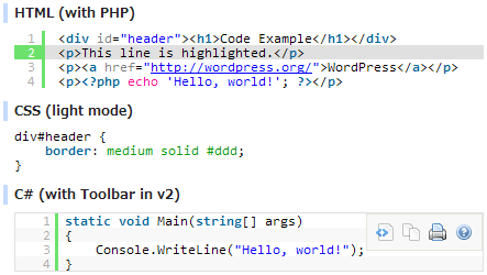 làm đẹp code cho website với syntax highlighter