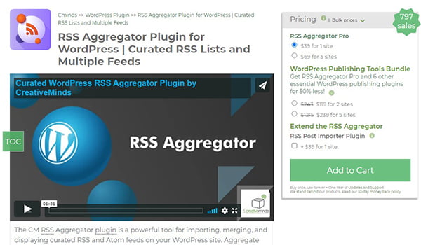Curated WP RSS Aggregator rất dễ sử dụng, đáp ứng bất kỳ Theme nào.