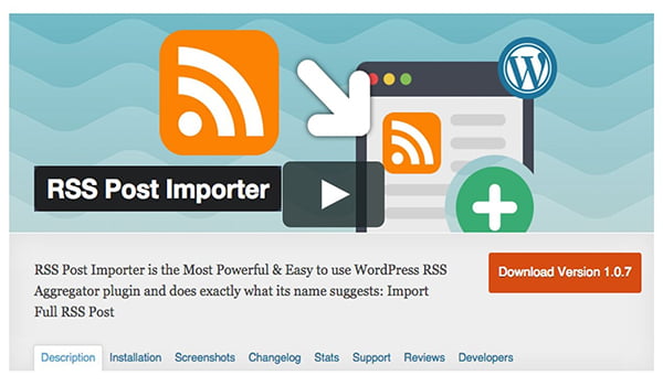 RSS Post Importer có nhiều tính năng vượt trội và hoàn toàn miễn phí.